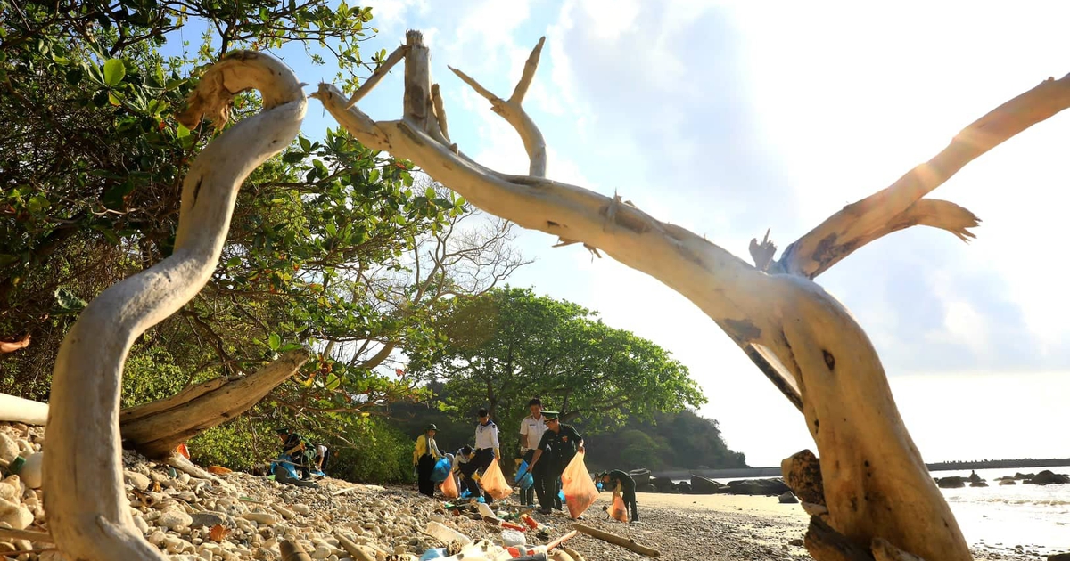 ChallengeForChange đến đảo tiền tiêu Hòn Khoai, các chiến sĩ 'đối đầu' thử thách dọn rác