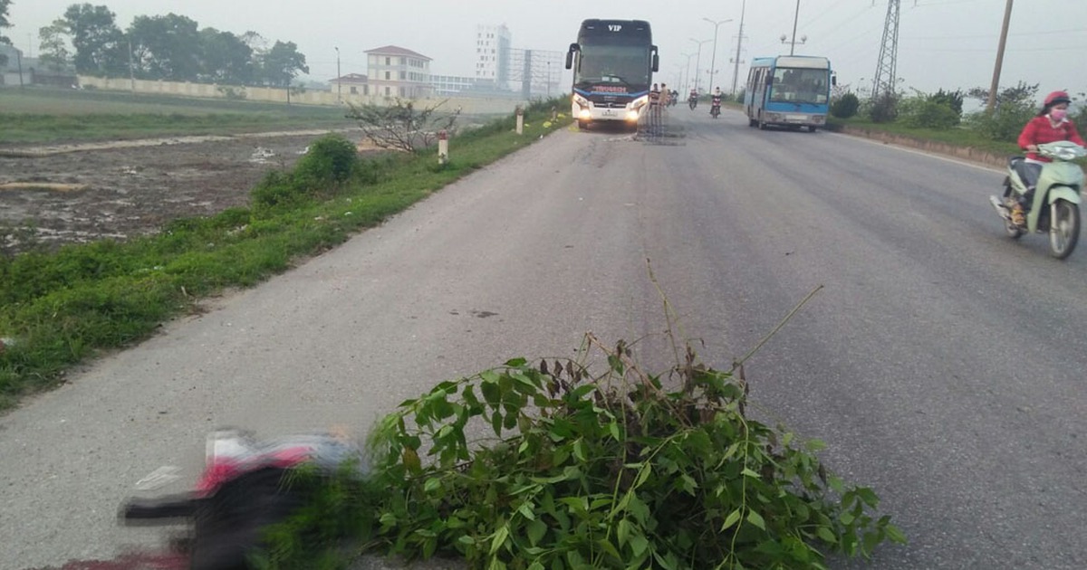 Hai bố con đi bộ qua đường bị xe khách tông tử vong