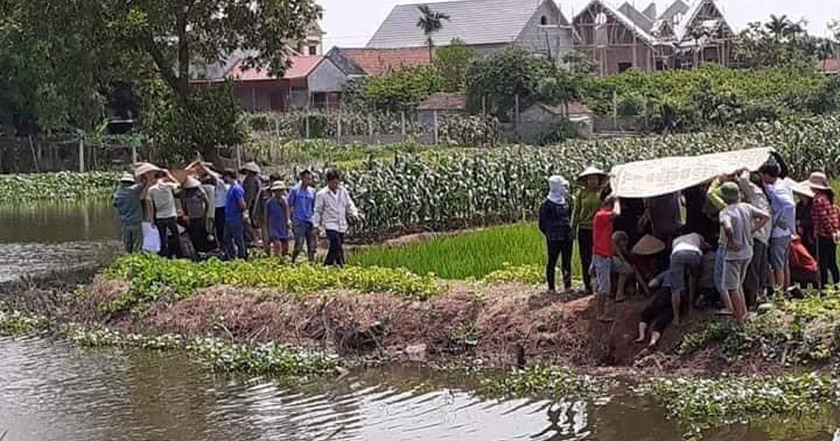 2 cháu bé rơi xuống sông chết đuối thương tâm