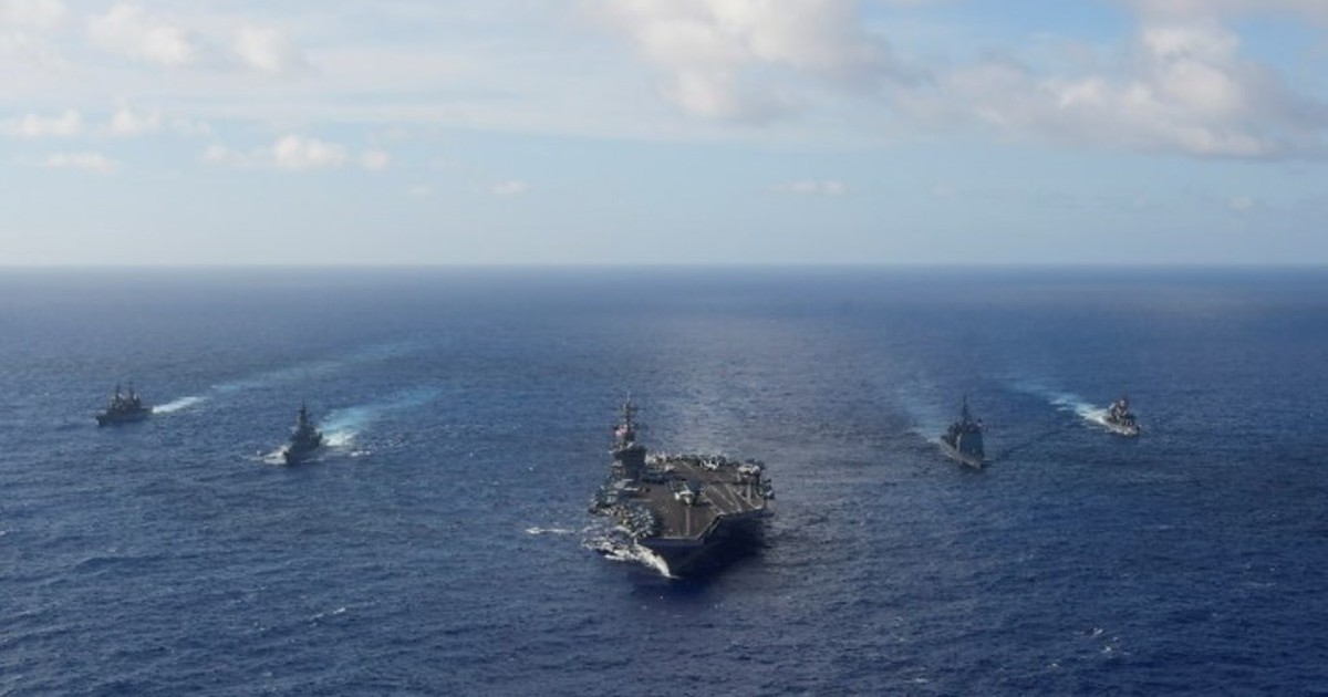 Tàu sân bay Mỹ USS Theodore Roosevelt lại tập trận với Nhật