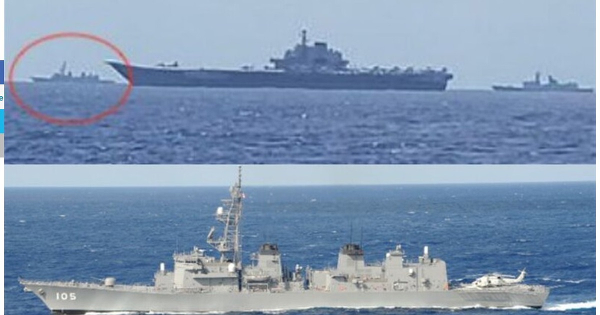 Tàu chiến Nhật tiếp cận tàu sân bay Liêu Ninh của Trung Quốc