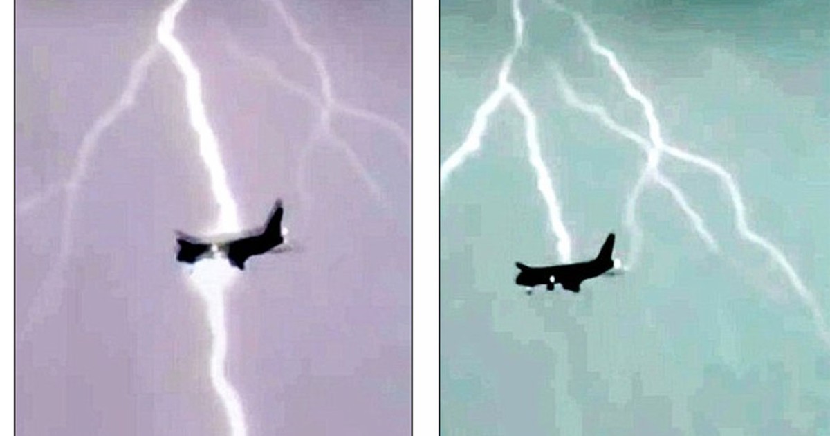 Khoảnh khắc rùng mình khi máy bay chở khách bị sét đánh giữa không trung