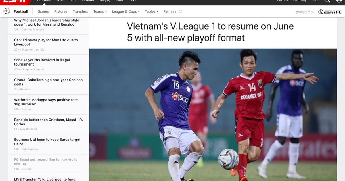 'V-League truyền cảm hứng cho bóng đá Đông Nam Á sớm trở lại'