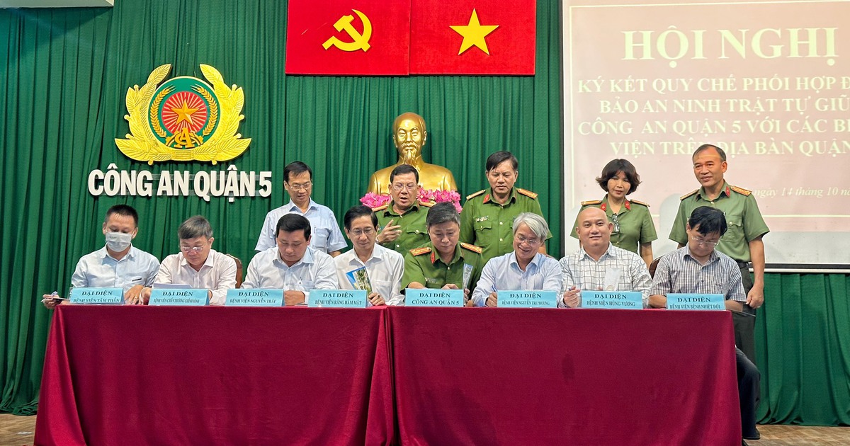 TP.HCM: Công an Q.5 ký kết với các bệnh viện đảm bảo an ninh trật tự