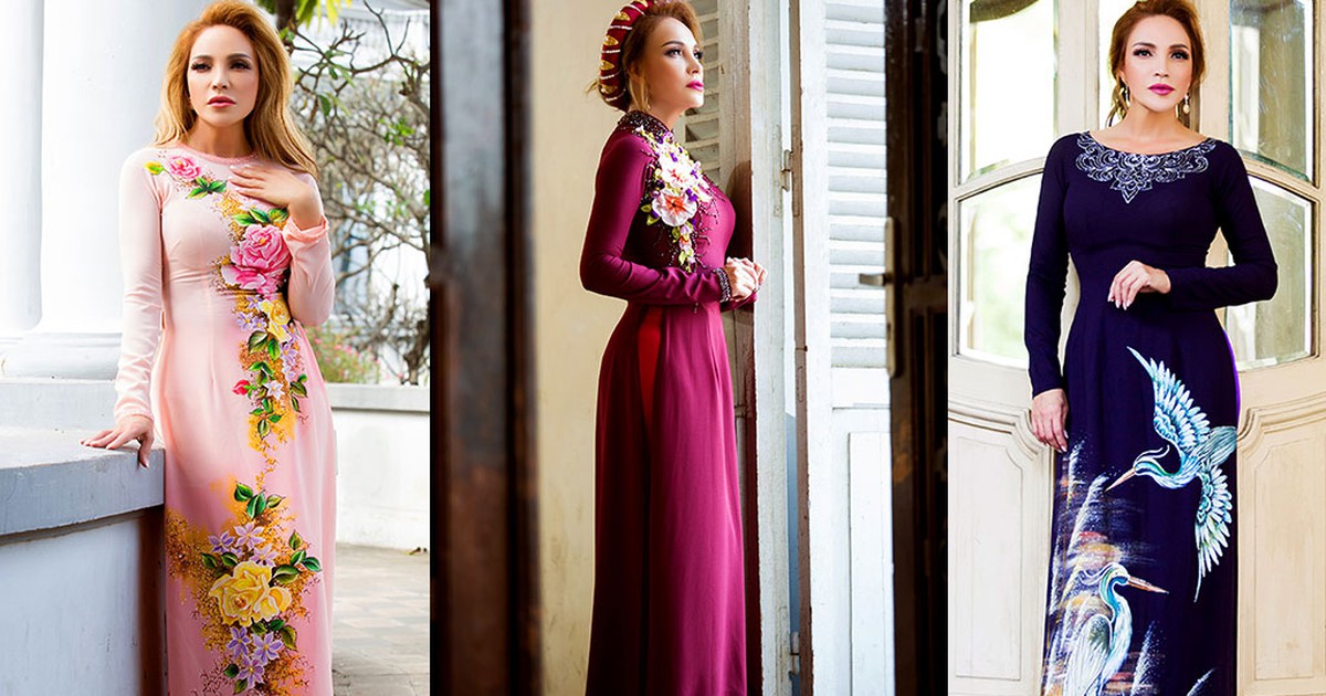 Thanh Hà đằm thắm trong áo dài truyền thống