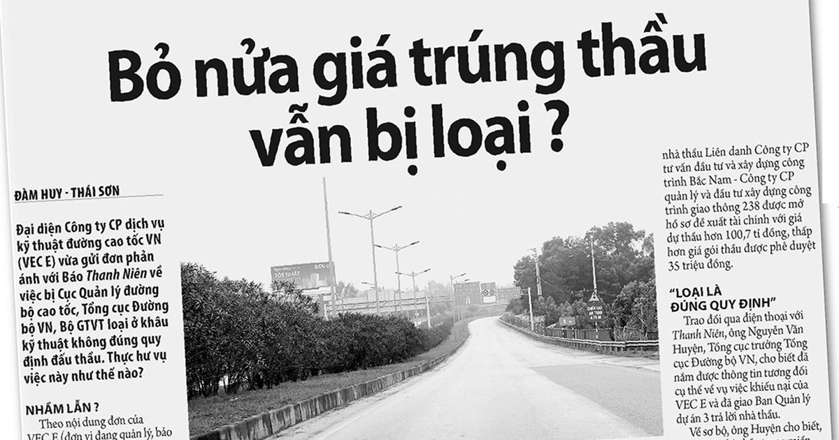 Vụ Bỏ nửa giá trúng thầu vẫn bị loại: Nhà thầu tiếp tục phản ứng