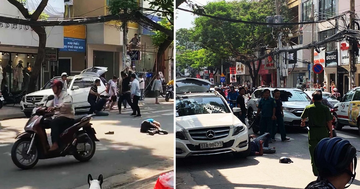Nóng mạng xã hội: Clip 'hỗn chiến' giữa đường phố Sài Gòn, nằm gục vẫn bị đạp