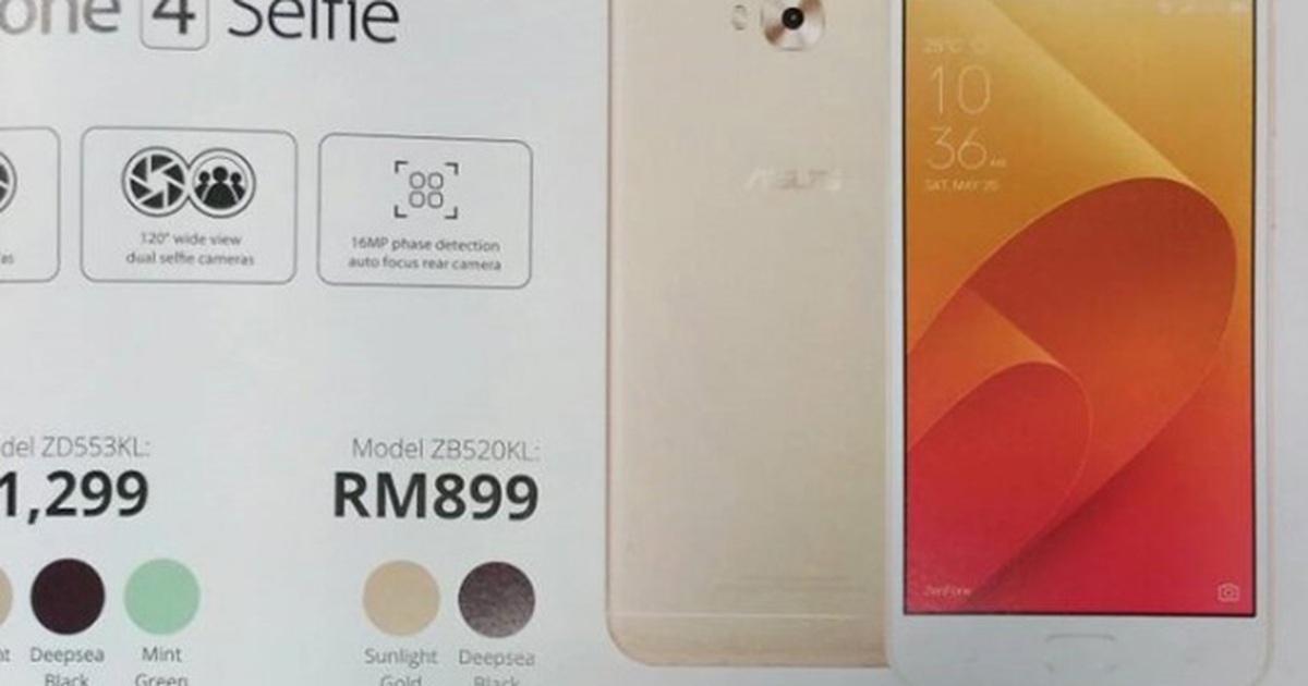 Asus ra mắt smartphone ZenFone 4 Selfie Lite giá chỉ 210 USD