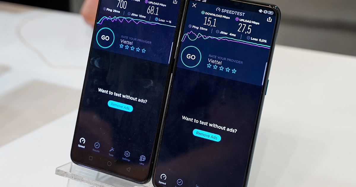 Mẫu smartphone Reno 5G của Oppo chạy thử nghiệm mạng 5G ở TP.HCM