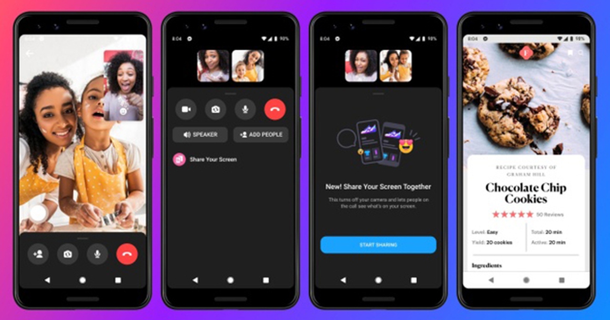 Facebook mang tính năng chia sẻ màn hình lên Messenger cho di động