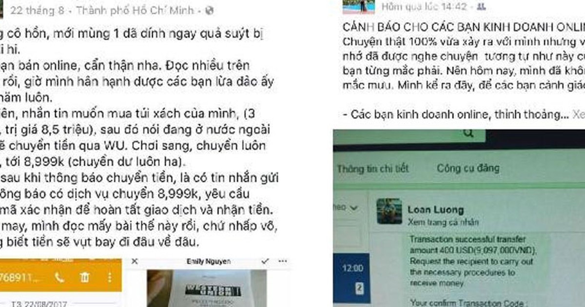 Lừa đảo tinh vi chiếm đoạt tiền người bán hàng online