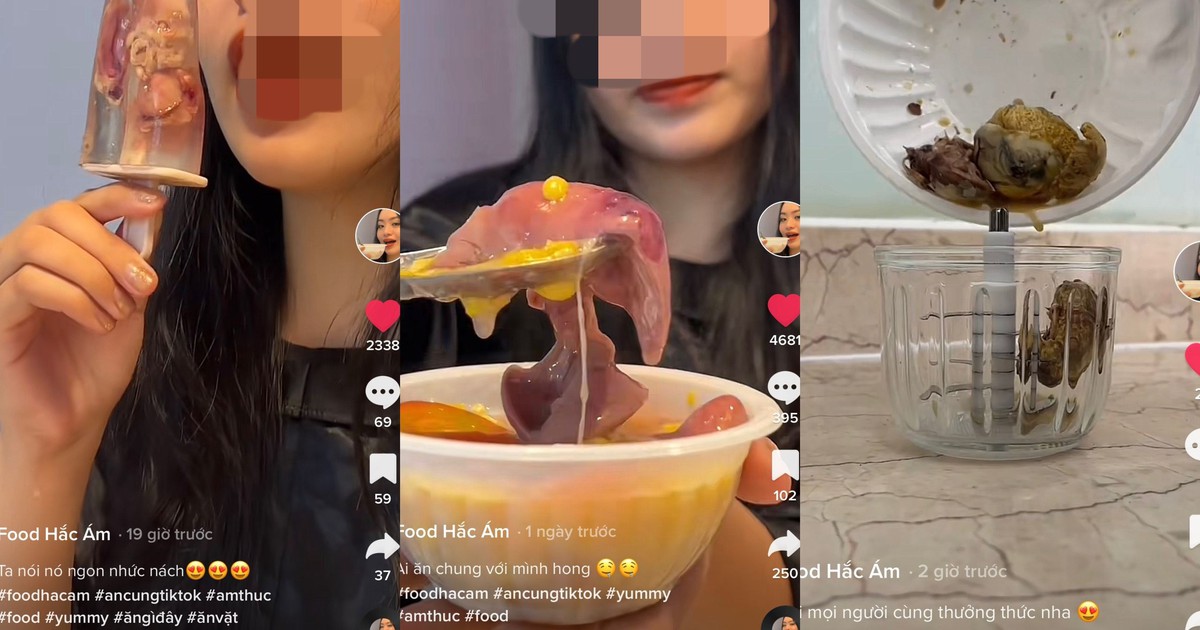Gây phẫn nộ TikTok vì nấu “chè bắp lòng gà”, “sinh tố hột vịt lộn”…