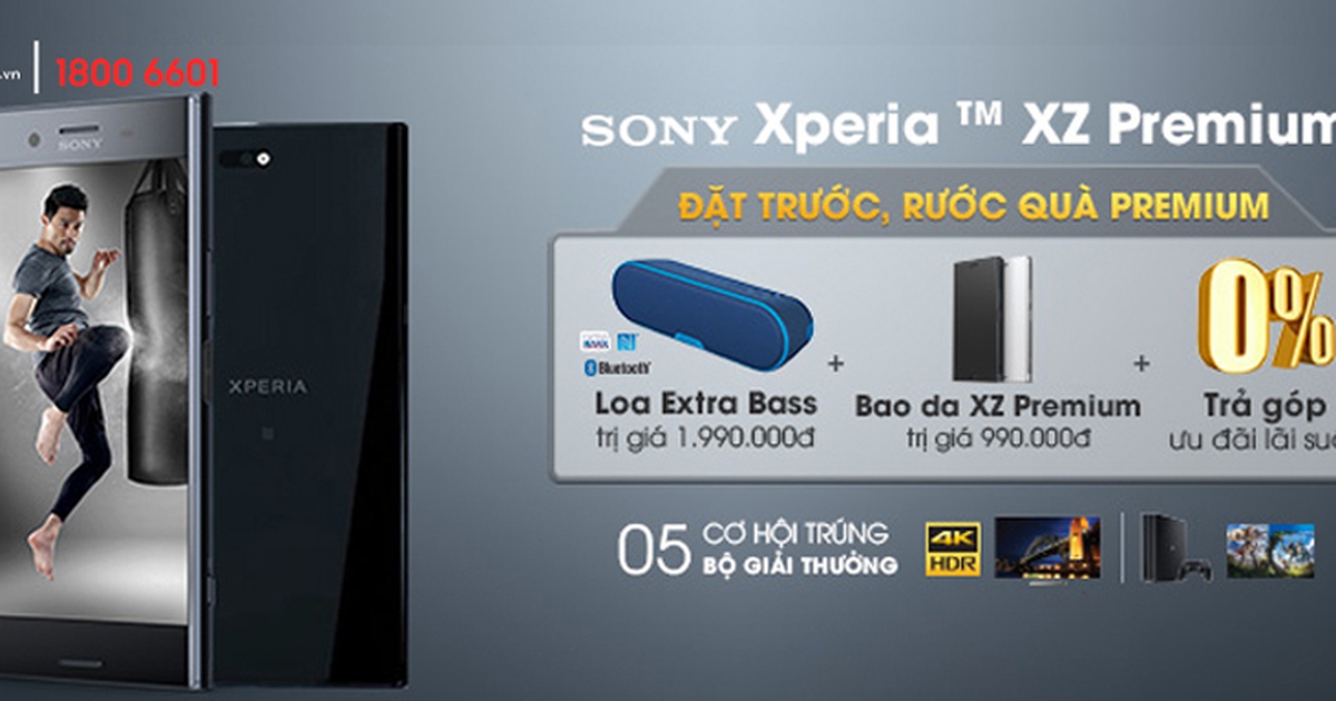 FPT Shop tặng bộ quà đẳng cấp 3 triệu đồng cho khách đặt trước Xperia XZ Premium