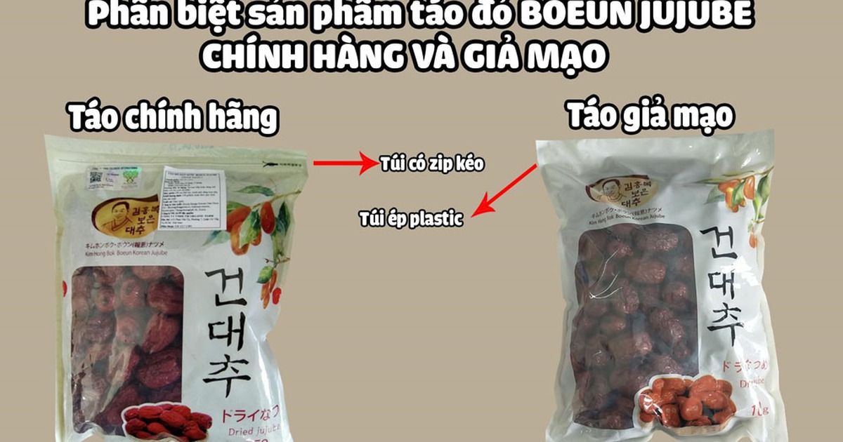 Cách nhận biết táo đỏ Boeun Jujube chính hãng