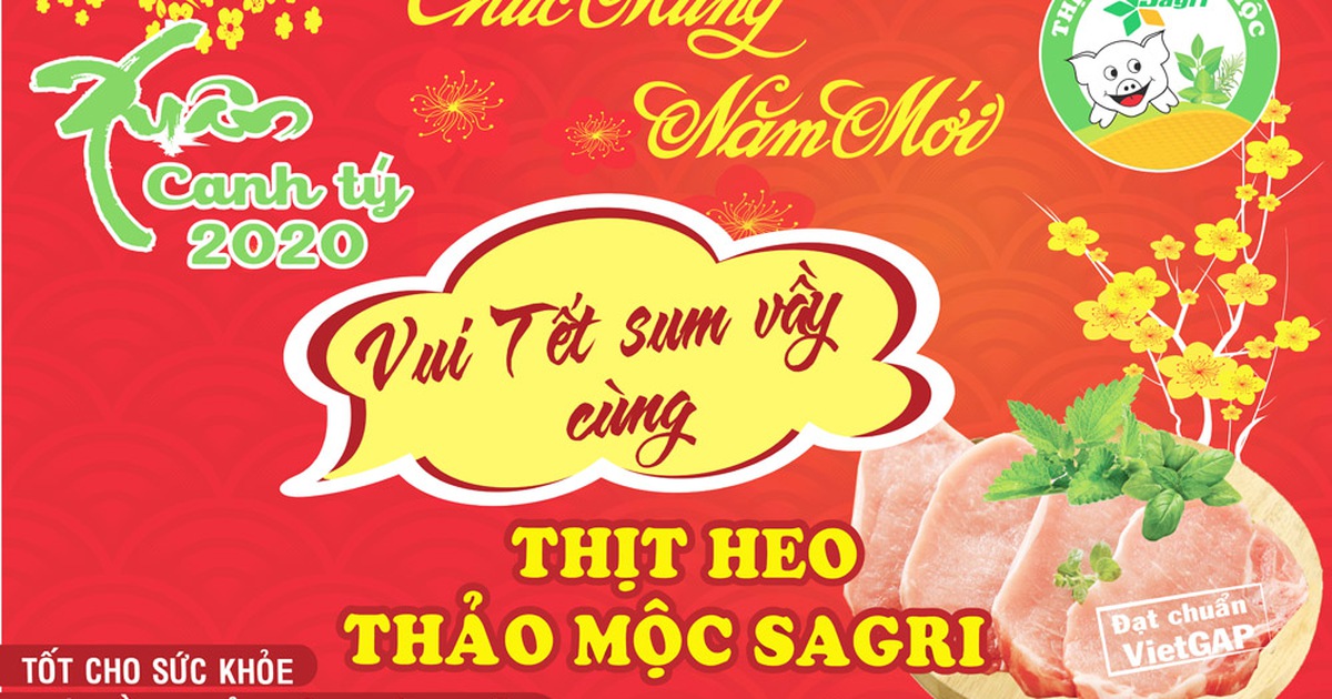 Vui tết đoàn viên cùng thịt heo thảo mộc Sagri