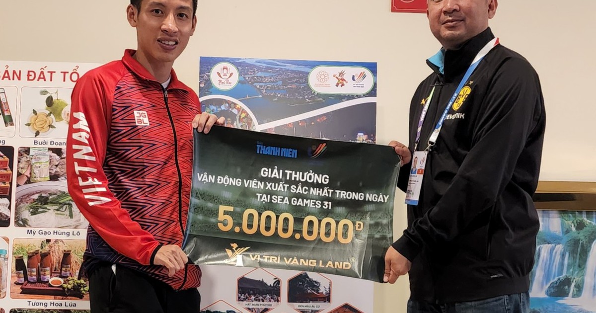 Hùng Dũng trở thành VĐV đầu tiên của SEA Games nhận thưởng nóng từ Báo Thanh Niên