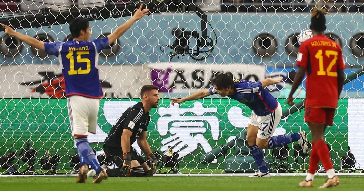 Kết quả tuyển Nhật Bản 2-1 Tây Ban Nha, World Cup 2022: Ngả mũ trước 'Samurai xanh'