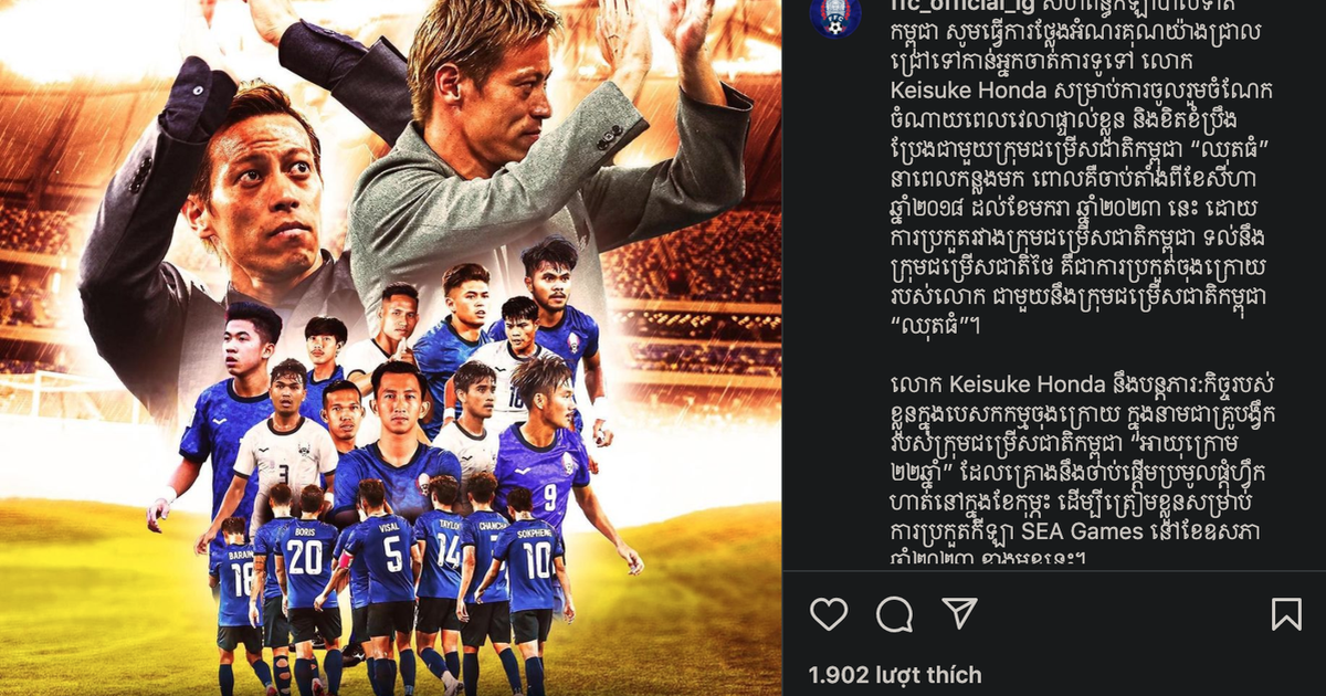 Keisuke Honda chia tay tuyển Campuchia sau nỗ lực bất thành tại AFF Cup 2022