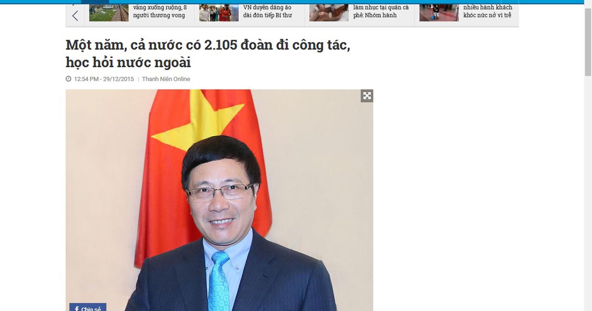 Thanh tra việc cử đoàn đi nước ngoài tại các Bộ, ngành