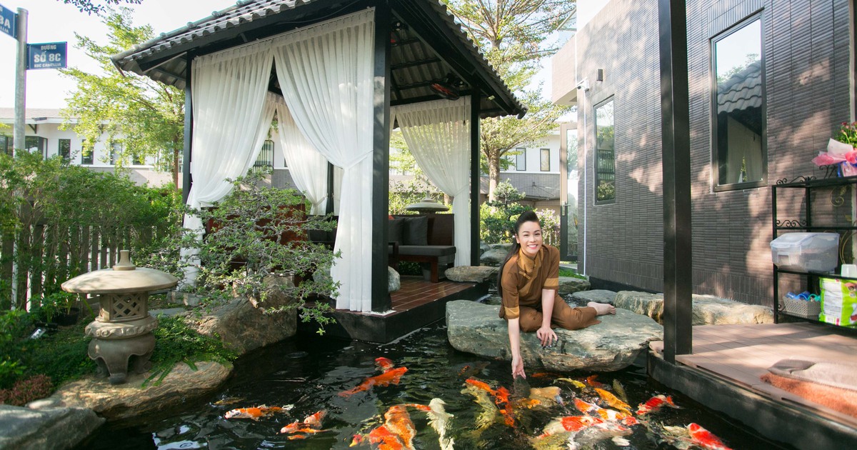 Ngắm biệt thự hồ cá Koi triệu đô của Nhật Kim Anh