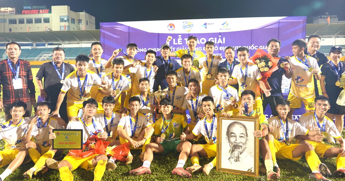 SLNA vô địch giải U.15 quốc gia sau trận cầu mãn nhãn có 6 bàn thắng