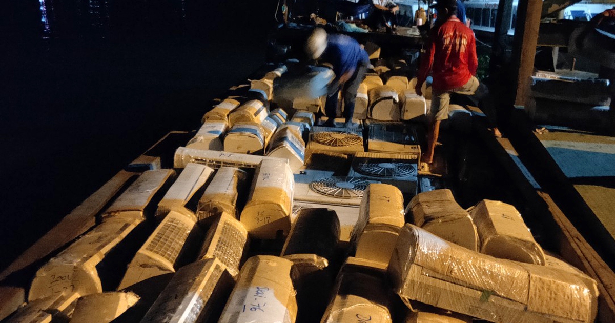 Hàng điện tử, điện lạnh nhập lậu từ Campuchia tràn qua biên giới An Giang