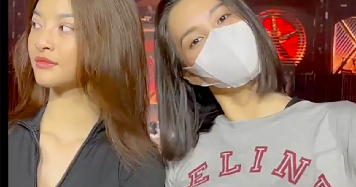 Tiểu Vy đến sân khấu tổng duyệt cổ vũ Kiều Loan