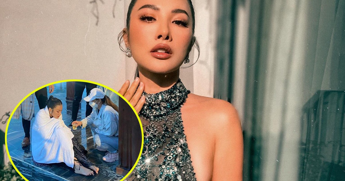 Yaya Trương Nhi diện váy hở bạo, diễn cảnh té hồ bơi đến 5-6 giờ sáng