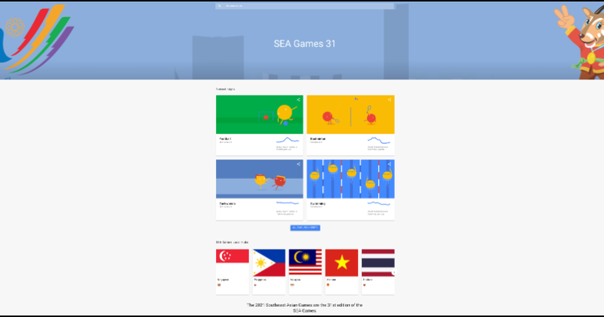 Google tạo trend riêng cho SEA Games 31