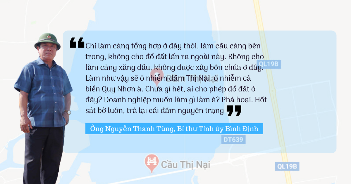 Bí thư Tỉnh ủy Bình Định nói hành vi lấp đầm Thị Nại là phá hoại