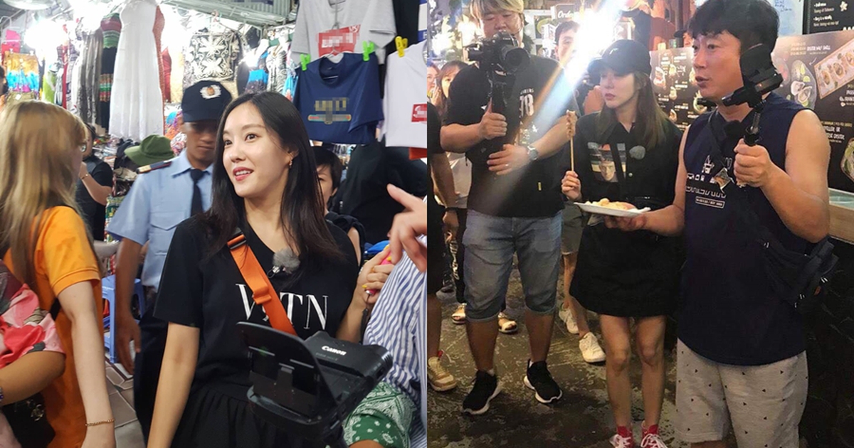 Sao Hàn thích thú khi ngồi ăn ở vỉa hè Sài thành