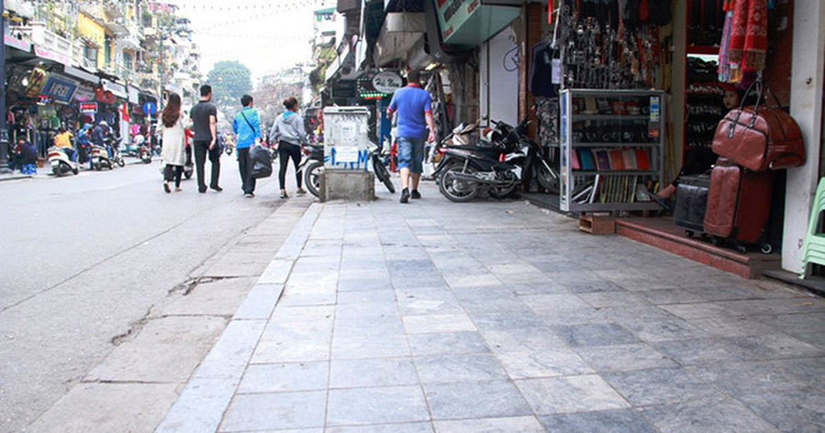 Vỉa hè 100 tuyến phố chính của Hà Nội sẽ lát đá tự nhiên
