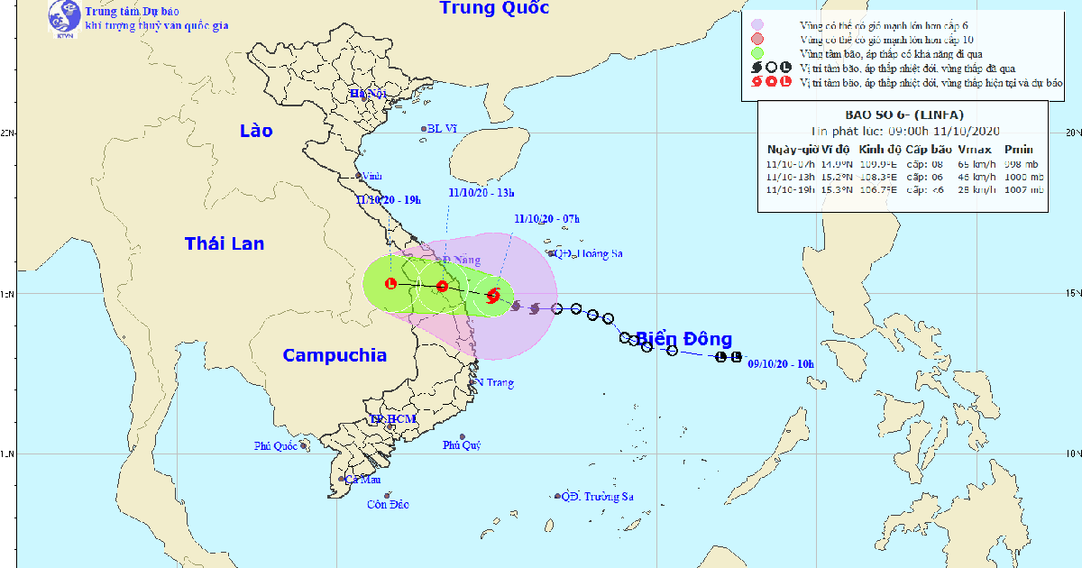 Bão số 6: Đảo Lý Sơn có gió cấp 8, giật cấp 9