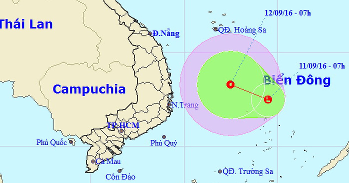 Vùng áp thấp trên Biển Đông có khả năng mạnh lên thành áp thấp nhiệt đới