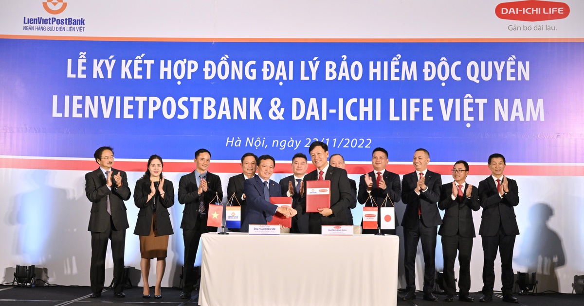 LienVietPostBank ký hợp đồng bảo hiểm 15 năm với Dai-ichi Life Việt Nam