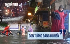 Đường D5 ngập gần 4 tiếng, sinh viên lội nước về nhà: 'Tưởng đang đi biển'