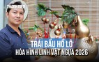 Nghệ nhân trẻ 'hô biến' trái bầu hồ lô mộc mạc thành linh vật ngựa độc đáo