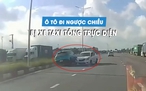 Xe taxi quyết không nhường đường ô tô đi ngược chiều, dẫn đến tai nạn đối đầu