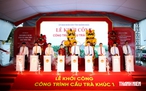 Khởi công cầu Trà Khúc 1 mang hình tượng 'bờ xe nước' gần 2.200 tỉ đồng