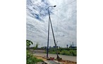 Trụ đèn bị nghiêng