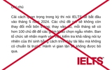 'Cải cách kỳ thi nói IELTS' là không đúng sự thật