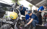 Hơn 1.200 xe máy của công nhân được kiểm tra, bảo dưỡng miễn phí