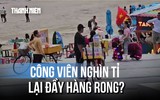 Công viên nghìn tỉ Bãi Sau lại nhếch nhác vì hàng rong