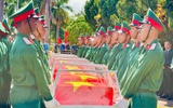 Truy điệu, an táng 18 hài cốt liệt sĩ hy sinh tại Campuchia