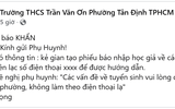 Ngày đầu tuyển sinh đầu cấp, một phường trung tâm của TP.HCM phát cảnh báo lừa đảo