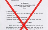 Huế phát thông báo về quyết định giả mạo chuẩn y phó bí thư thành ủy