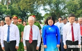 Nguyên Chủ tịch nước Nguyễn Minh Triết dự kỷ niệm 65 năm chiến thắng Phước Thành