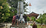 Học viện Phật giáo Việt Nam tại Huế dựng trụ kinh chuyển pháp luân đầu tiên