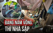 Hú hồn khi đang nằm võng thì sập nhà ở ven kênh Đôi