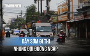Dậy sớm đi thi nhưng 'chôn chân' giữa đường nước ngập